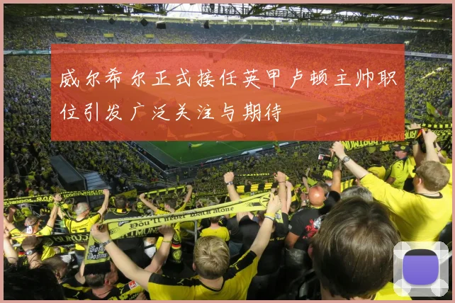 威尔希尔正式接任英甲卢顿主帅职位引发广泛关注与期待